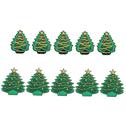 Angoily 10 Stück Teiliges Weihnachtsbaum Aufnäher Bestickte DIY Kleidung Patches in Langlebig und Farbecht Vielseitig für Kleidung Taschen und Bastelbedarf Flecken zu Kaschieren Angoily 10 Stück Teiliges Weihnachtsbaum Aufnäher Bestickte DIY Kleidung Patches in Langlebig und Farbecht Vielseitig für Kleidung Taschen und Bastelbedarf Flecken zu Kaschieren von Angoily