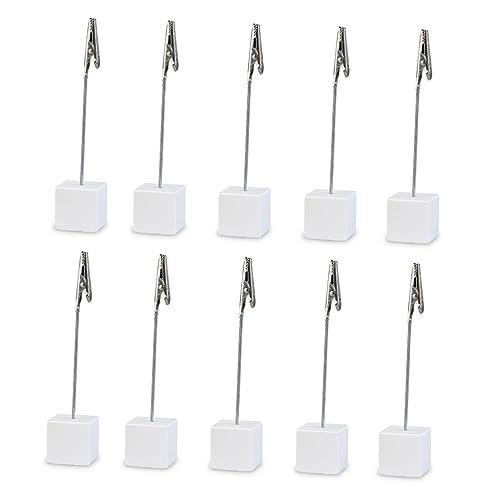 Angoily 10 Stück Teiliges Weißer Memo Clip Halter mit Kubischem Fuß für Notizen und Fotos aus Resin und für Büro und Zuhause Höhe ca Kompakte Basis Angoily 10 Stück Teiliges Weißer Memo Clip Halter mit Kubischem Fuß für Notizen und Fotos aus Resin und für Büro und Zuhause Höhe ca Kompakte Basis von Angoily