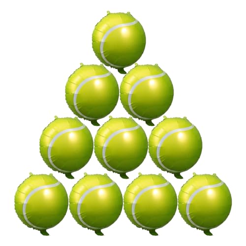 Angoily 10 Stück Tennisball Folienballons, grüne dekorative Ballons für Sportpartys, Geburtstagsfeiern, 18 Zoll von Angoily