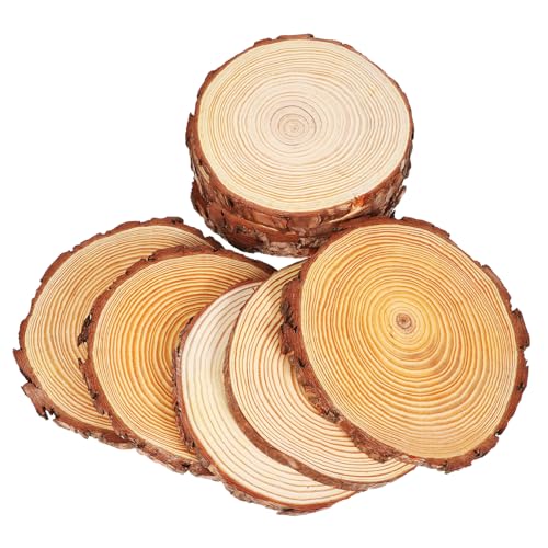 Angoily 10 Stück Unbehandelte Holzscheiben DIY Runde Holzuntersetzer für Bastelarbeiten Wohnkultur und Malprojekte Rustikale Dekoration für Hochzeiten und Kreative Projekte Angoily 10 Stück Unbehandelte Holzscheiben DIY Runde Holzuntersetzer für Bastelarbeiten Wohnkultur und Malprojekte Rustikale Dekoration für Hochzeiten und Kreative Projekte von Angoily