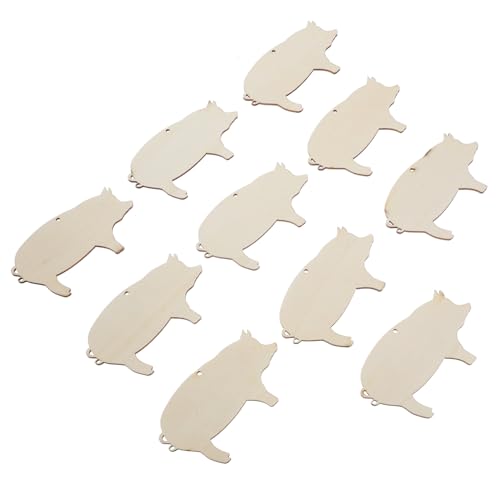 Angoily 10 Stück hölzerne Schweine-Ausschnitte, blanko, Holzanhänger, Seile, DIY-Dekoration für Hochzeiten, Heimveranstaltungen Angoily 10 Stück hölzerne Schweine-Ausschnitte, blanko, Holzanhänger, Seile, DIY-Dekoration für Hochzeiten, Heimveranstaltungen von Angoily