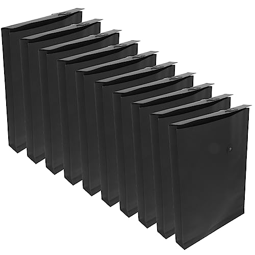 Angoily 10 Stücke Kraft Papier Tasche Papier Organizer Umschlag Krawatte Größe Dokument Organizer Organisatoren Braun Schwarz von Angoily