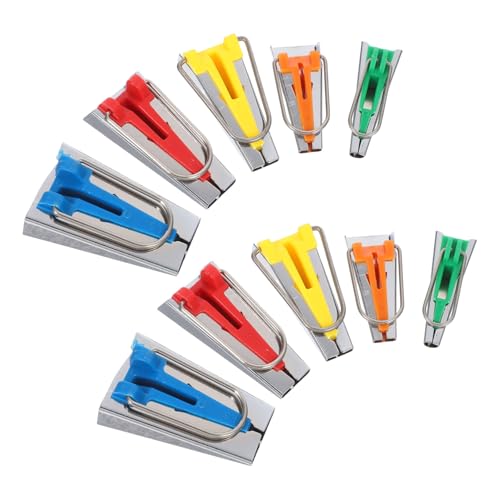 Angoily 10 Teiliger Stoffkantensäumer Professioneller Schrägbandformer – Nähaufsatz Für Präzises Einfassen Und Beschneiden Quilten Schneidern Und DIY Nähprojekte Angoily 10 Teiliger Stoffkantensäumer Professioneller Schrägbandformer – Nähaufsatz Für Präzises Einfassen Und Beschneiden Quilten Schneidern Und DIY Nähprojekte von Angoily