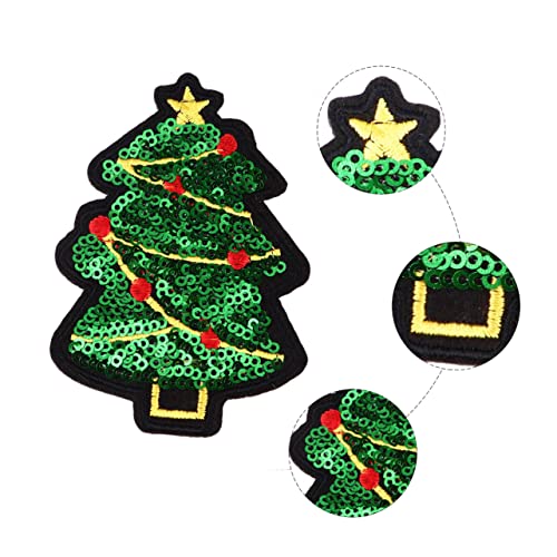 Angoily 10 x Weihnachts-Pailletten-Aufnäher aus Eisen, bestickte Applikationen für Kleidung, Jeans, Hüte, Jacken, dekoratives Zubehör, festliches grünes Baum-Design für Bastelprojekte Angoily 10 x Weihnachts-Pailletten-Aufnäher aus Eisen, bestickte Applikationen für Kleidung, Jeans, Hüte, Jacken, dekoratives Zubehör, festliches grünes Baum-Design für Bastelprojekte von Angoily