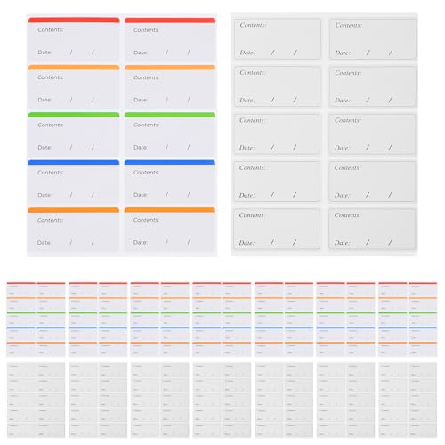 Angoily 100 Blatt Abziehbare Gefrierfach-etiketten aus Synthetischem Papier Temperaturbeständige Lebensmittel-datumsaufkleber zum Beschriften für Kühl Gefrierschrankbehälter zur Einfachen Angoily 100 Blatt Abziehbare Gefrierfach-etiketten aus Synthetischem Papier Temperaturbeständige Lebensmittel-datumsaufkleber zum Beschriften für Kühl Gefrierschrankbehälter zur Einfachen von Angoily
