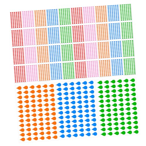 Angoily 100 Blatt Bunte Tropfenförmige Planer-Index-Aufkleber Selbstklebende Planer Sticker für DIY Notizbuch-Dekoration Wasserresistente Scrapbook Etiketten für Tagebücher und Organizer von Angoily