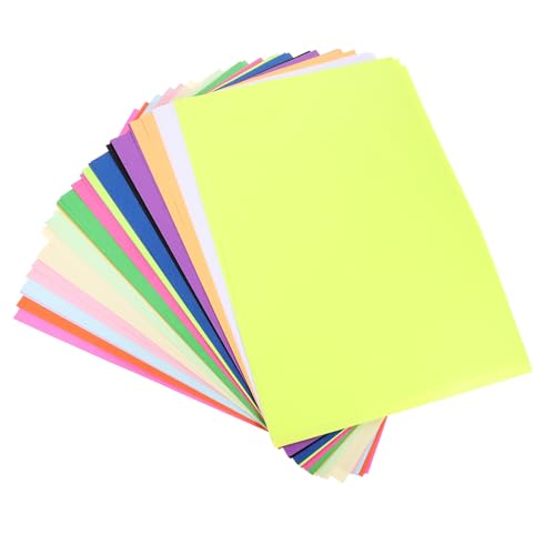 Angoily 100 Blatt Farbdruckpapier mehrfarbig Bastelpapier kreativpapier faltpapier kartonpapier durckerpapier durchdruckpapier Papier für Drucker Druckerpapier dickes Druckpapier Papier A4 von Angoily