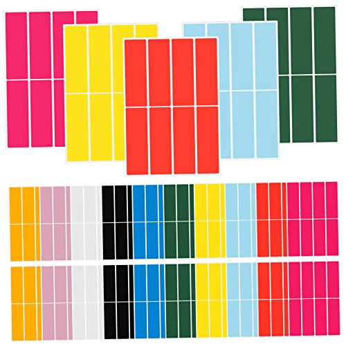 Angoily 100 Blatt Farbetikettenaufkleber Klebeetiketten Namensetiketten farbig Aufkleber-Etiketten Aufkleber für Artikeletiketten Haftnotizen-Aufkleber Tab-Aufkleber Papier Zufällige Farbe von Angoily