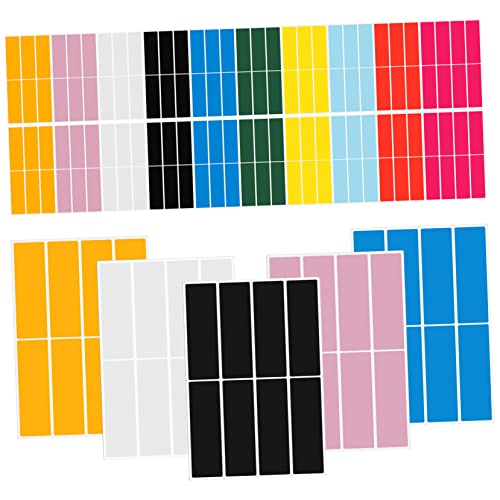 Angoily 100 Blatt Farbetikettenaufkleber Namensetiketten Fluoreszenzaufkleber Tag-aufkleber Kleine Aufkleber Etiketten Klebeetiketten Kleine Etikettenaufkleber Papier Zufällige Farbe von Angoily