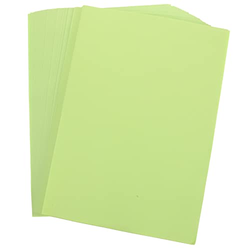 Angoily 100 Blatt Farbiges A4-papier Zeichenpapier Neon-konstruktionspapier Leeres Blatt Farbiges Druckerpapier Bunte Papiere Weißes Baupapier Kunstpapier Weißes Druckerpapier Light Green von Angoily