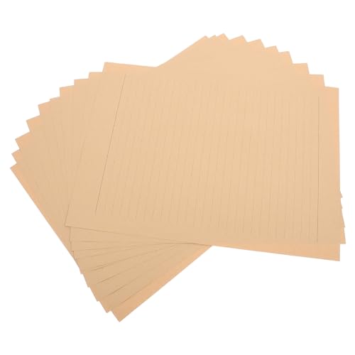 Angoily 100 Blatt Horizontales Linien Notizblock altes Papier für Briefe Schreibpapier für Schreibwaren dekoratives leeres Papier schickes Schreibpapier Vintage-Dekorpapier Schokolade von Angoily