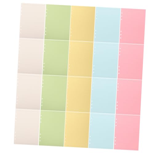 Angoily 100 Blatt Liniert Nachfüllpapier Farben Gelocht für Nachfüllbare Notizbuch Ordner für Journal und Planer Einsätze von Angoily