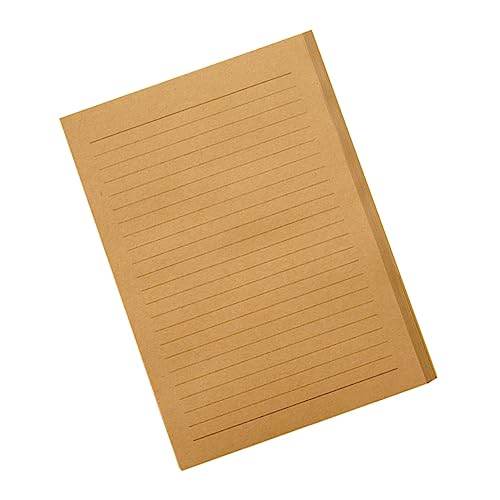 Angoily 100 Blatt Retro Schreibpapier Kraftpapier Liniert für Briefe Dankeskarten Gedichte und Notizen Praktische Schreibwaren für Zuhause und Büro von Angoily