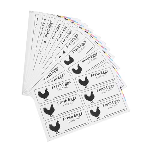 Angoily 100 Blatt Selbstklebende Eierkarton Aufkleber Beschriftbar für Frische Hühnereier Bauernhof Etiketten Stark Haftend für Verkauf Verpackung und Eierorganisation Angoily 100 Blatt Selbstklebende Eierkarton Aufkleber Beschriftbar für Frische Hühnereier Bauernhof Etiketten Stark Haftend für Verkauf Verpackung und Eierorganisation von Angoily