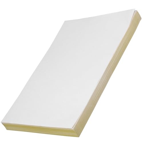 Angoily 100 Blatt Selbstklebendes Mattes Sticker Papier Druckbar für Drucker Aufkleber Etikettenpapier für Karton Fenster Dekorationsaufkleber von Angoily