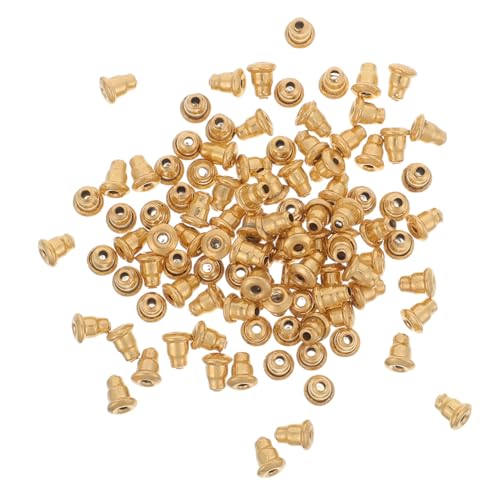 Angoily 100 Pcs Ohr Push Ohrring Stecker Ohrringrücken Für Gestreckte Löcher Ohrringe Backings Ohrring Rücken Für Schlafende Ohrringrücken Für Schwere Ohrringleuchten Edelstahl Golden von Angoily