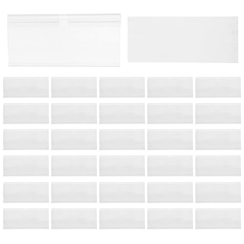 Angoily 100 Sets Regaletikettenhalter aus Kunststoffdraht mit Etikettenpapier, Preiskartenschildern und Ticket-Displayhaltern für Vorratskammern, Einzelhandelswaren, Einkaufszentren, Geschäfte, Angoily 100 Sets Regaletikettenhalter aus Kunststoffdraht mit Etikettenpapier, Preiskartenschildern und Ticket-Displayhaltern für Vorratskammern, Einzelhandelswaren, Einkaufszentren, Geschäfte, von Angoily