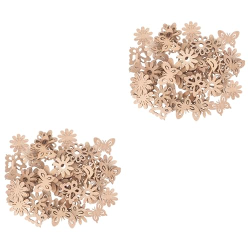 Angoily 100 Stck. Schmetterlinge und Blumen Holzstreuteile Naturbelassene Holzscheiben für DIY Basteln Robuste Holzverzierungen Vielseitig für Partydeko Scrapbooking Heimdekoration Angoily 100 Stck. Schmetterlinge und Blumen Holzstreuteile Naturbelassene Holzscheiben für DIY Basteln Robuste Holzverzierungen Vielseitig für Partydeko Scrapbooking Heimdekoration von Angoily