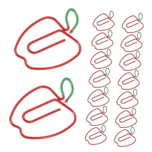 Angoily 100 Stück Apfel Büroklammern Metall Clips für Journale Notizen Stark Haltbar Platzsparend Reisefreundlich Kreatives für Büro und Schule Angoily 100 Stück Apfel Büroklammern Metall Clips für Journale Notizen Stark Haltbar Platzsparend Reisefreundlich Kreatives für Büro und Schule von Angoily