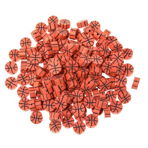 Angoily 100 Stück Basketball Perlen Polymer für DIY Schmuckherstellung Bastelperlen für Armbänder und Dekorationen Langlebig und Farbecht für Projekte Angoily 100 Stück Basketball Perlen Polymer für DIY Schmuckherstellung Bastelperlen für Armbänder und Dekorationen Langlebig und Farbecht für Projekte von Angoily