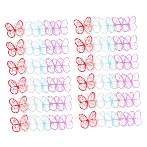 Angoily 100 Stück Bestickte Schmetterling Spitzenapplikationen Robuste Lace Stickerei Patches für Hochzeitskleider Hemden Jacken Vielseitige DIY Stoffverzierung in Mischfarben von Angoily