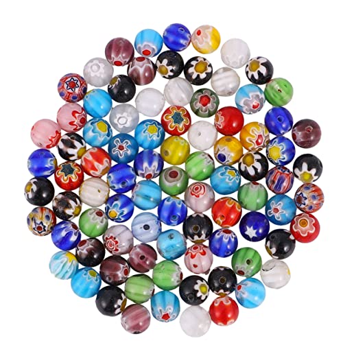 Angoily 100 Stück Bunte DIY Glasperlen Rund Schmuckzubehör zum Auffädeln für Armbänder und Halsketten Langlebige Bastelperlen für Schmuckbasteln Angoily 100 Stück Bunte DIY Glasperlen Rund Schmuckzubehör zum Auffädeln für Armbänder und Halsketten Langlebige Bastelperlen für Schmuckbasteln von Angoily