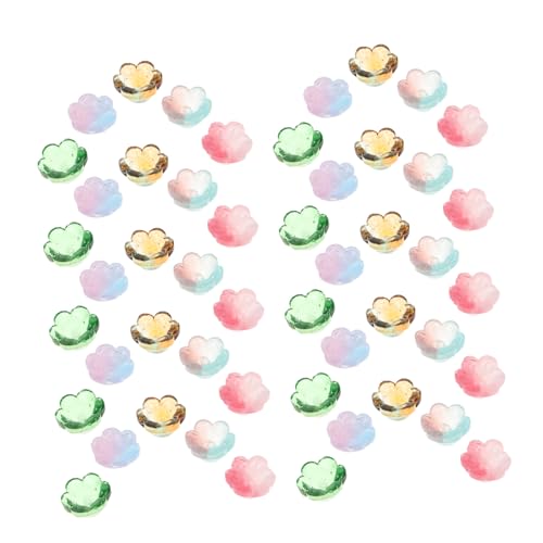 Angoily 100 Stück Bunte Glasperlen mit Farbverlauf Langlebige Lampwork Glockenblumen-perlen Leuchtende Blüten Schmuckperlen für DIY Armbänder Halsketten und Ohrring-dekorationen Angoily 100 Stück Bunte Glasperlen mit Farbverlauf Langlebige Lampwork Glockenblumen-perlen Leuchtende Blüten Schmuckperlen für DIY Armbänder Halsketten und Ohrring-dekorationen von Angoily