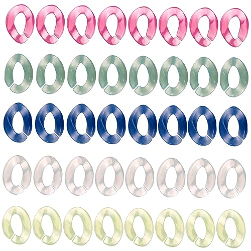 Angoily 100 Stück Bunte Ketten Öffnungsringe Vielseitige Schmuckzubehör für DIY Ohrring Haarspangen Armbänder und Taschen Candy Farben Leichte Glatte Oberfläche Angoily 100 Stück Bunte Ketten Öffnungsringe Vielseitige Schmuckzubehör für DIY Ohrring Haarspangen Armbänder und Taschen Candy Farben Leichte Glatte Oberfläche von Angoily