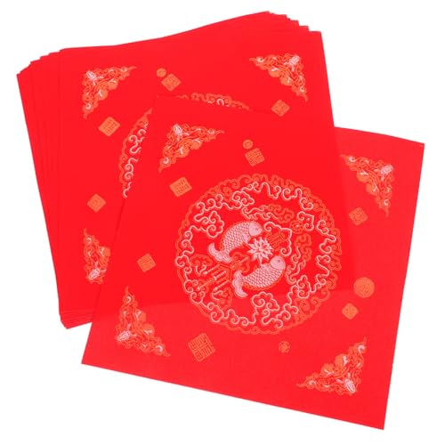 Angoily 100 Stück Chinesische Hänge Couplets Dekoration Chinesisches Neujahrszubehör Neujahrs Frühlingsfest Couplets Sumi Papier Chinesisches von Angoily