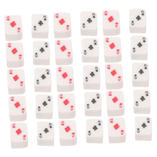 Angoily 100 Stück DIY Bastelperlen Polymer Spielkarten Spacer Perlen für Schmuckherstellung für Kinderhalsketten und Armbänder Leicht und Langlebig Angoily 100 Stück DIY Bastelperlen Polymer Spielkarten Spacer Perlen für Schmuckherstellung für Kinderhalsketten und Armbänder Leicht und Langlebig von Angoily