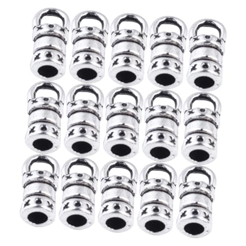 Angoily 100 Stück DIY Schmuckverbinder aus Legiertem Silberfarbene Schlaufen für Lederarmband Robustes Verbindungselement zum Basteln von Halsketten und Armbändern Innendurchmesser von Angoily
