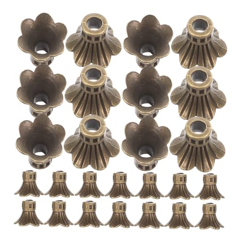 Angoily 100 Stück Dekorative Perlenkappen Zur Schmuckherstellung Metallkappen Dekorative Blumenkappen Blumenkappen Für Schmuck Metallblumenkappen Schmuckzubehör Für Perlen Schmuck von Angoily