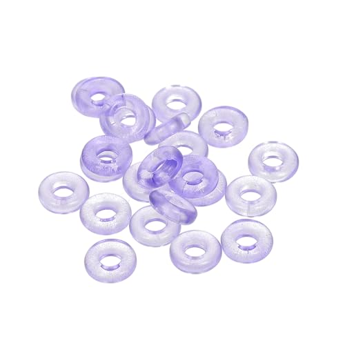 Angoily 100 Stück Doughnut design Glasperlen Leichte Lose DIY Schmuckperlen Antike Haarnadel Zubehör Handwerksdekoration für Haarflechten und Basteln von Angoily