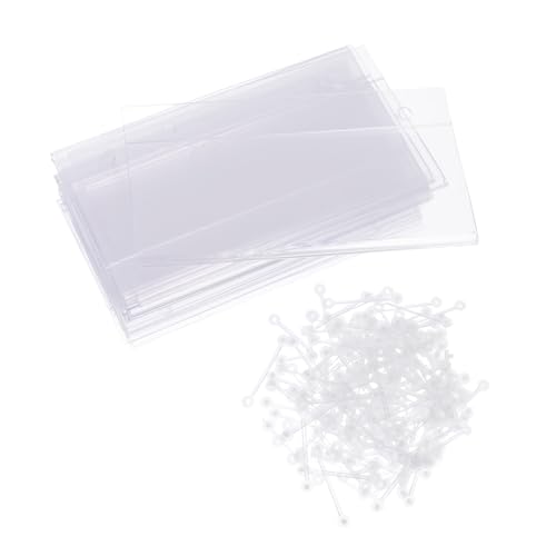 Angoily 100 Stück Etikettenhalter Clip Transparent Preisschild Halter mit Haken für Drahtregale Supermarkt Laden Warenpräsentation Langlebig Einfach zu Befestigen von Angoily