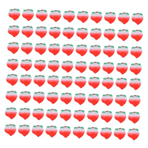 Angoily 100 Stück Fruchtpolymerperlen bastelmaterial schmuckwerkzeuge DIY-Orringe Schmuckstücke Polymer Clay Perlen Lebensmittel-Tonperlen Abstandsperlen kleine Tonperlen Polymer-Ton von Angoily