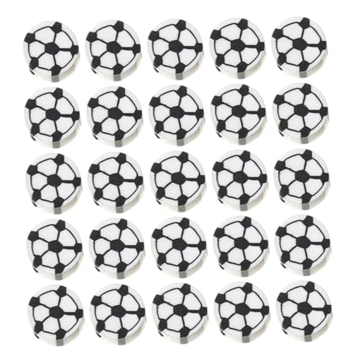 Angoily 100 Stück Fußball Perlen Polymer Clay DIY Bastelperlen für Armbänder und Schmuckherstellung Kreative Spacer Beads für Jungen und Sportliebhaber von Angoily