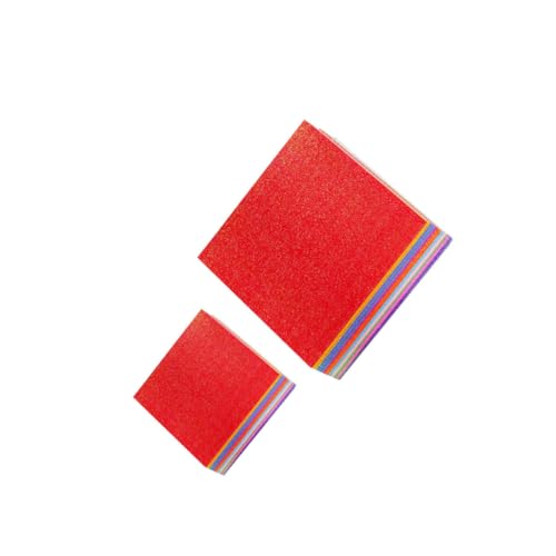 Angoily 100 Stück Glitzerndes Origami Papier Farben Quadratische Bastelmaterialien für Diy Bastelprojekte Umweltfreundliches Faltpapier für Erwachsene von Angoily