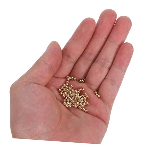 Angoily 100 Stück Goldplattierte Spacer Perlen Glatte Runde Metallperlen Für Schmuckherstellung DIY Armbänder Halsketten Ohrringe Bastelzubehör Hautfreundlich Langlebig Angoily 100 Stück Goldplattierte Spacer Perlen Glatte Runde Metallperlen Für Schmuckherstellung DIY Armbänder Halsketten Ohrringe Bastelzubehör Hautfreundlich Langlebig von Angoily
