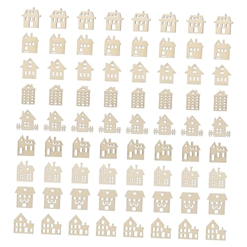 Angoily 100 Stück Graffiti Holzstücke bastelsets+für+ bastel set für Holzfiguren Bastelset Kinderzimmer Bastelset leere Holzspäne DIY-Graffiti-Zubehör hölzern von Angoily