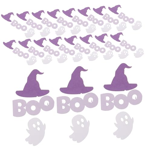 Angoily 100 Stück Halloween Konfetti Party für Schaurige Feiern mit Hexenhüten und Geistern Halloween Dekoration für Unvergessliche Festlichkeiten von Angoily