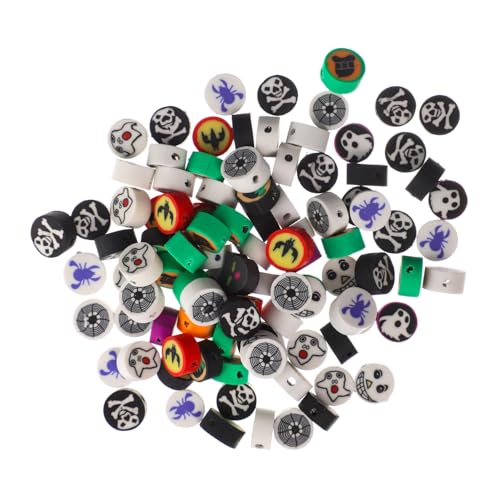 Angoily 100 Stück Halloween Polymer Clay Perlen Bunte DIY Schmuckperlen mit Glatter Oberfläche für Armbänder Halsketten und Bastelprojekte für Handmade Charms und Basteln Angoily 100 Stück Halloween Polymer Clay Perlen Bunte DIY Schmuckperlen mit Glatter Oberfläche für Armbänder Halsketten und Bastelprojekte für Handmade Charms und Basteln von Angoily