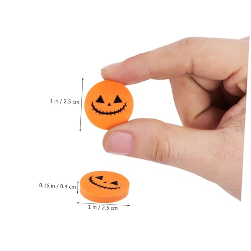 Angoily 100 Stück Halloween Radiergummis Niedliche Kürbis-radierer aus Tpr Gemischte Formen Sanft zu Papier Praktisch für Schule Partygeschenke und Herbstdekorationen von Angoily
