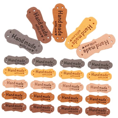 Angoily 100 Stück Handgefertigte Lederetiketten DIY Zweiloch Präge Labels für Kleidung Jeans Taschen Handmade Bekleidungsdekoration in Farben Geeignet zum Annähen und Verzieren von Hüten Angoily 100 Stück Handgefertigte Lederetiketten DIY Zweiloch Präge Labels für Kleidung Jeans Taschen Handmade Bekleidungsdekoration in Farben Geeignet zum Annähen und Verzieren von Hüten von Angoily