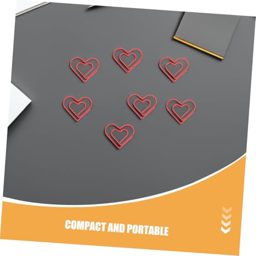 Angoily 100 Stück Herzförmige Büroklammern Rot Metall Lesezeichen Für Büro Und Zuhause Dekorative Herz Metall Clips Zum Organisieren Von Papieren Notizen Und Karten Angoily 100 Stück Herzförmige Büroklammern Rot Metall Lesezeichen Für Büro Und Zuhause Dekorative Herz Metall Clips Zum Organisieren Von Papieren Notizen Und Karten von Angoily