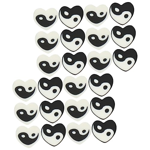 Angoily 100 Stück Herzform Polymer Clay Perlen mit Tai Chi Muster Diy Schmuckzubehör für Armbänder Anhänger und Mehr Weiße Langlebig und Vielseitig Einsetzbar Angoily 100 Stück Herzform Polymer Clay Perlen mit Tai Chi Muster Diy Schmuckzubehör für Armbänder Anhänger und Mehr Weiße Langlebig und Vielseitig Einsetzbar von Angoily