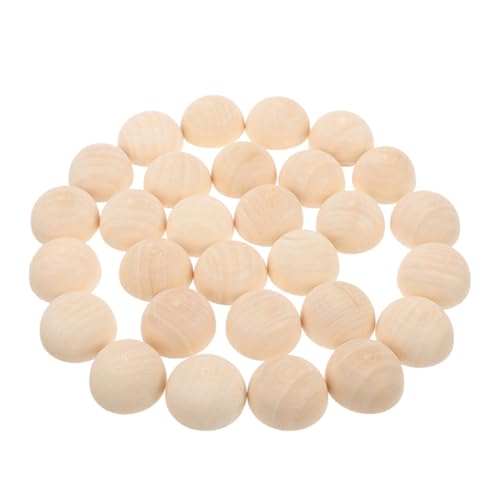 Angoily 100 Stück Holzhalbkugeln DIY Unbehandelte Holzperlen Halbkreis Bastelballen Dekoration für Kunstprojekte und Schmuckherstellung Angoily 100 Stück Holzhalbkugeln DIY Unbehandelte Holzperlen Halbkreis Bastelballen Dekoration für Kunstprojekte und Schmuckherstellung von Angoily