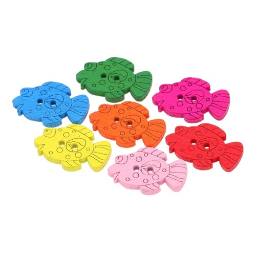 Angoily 100 Stück Holzknöpfe Fischform Niedliche Diy Bastelknöpfe mit Löchern zum Annähen Vielseitige Holzknöpfe für Kleidung Scrapbooking Dekoration und Handarbeit Angoily 100 Stück Holzknöpfe Fischform Niedliche Diy Bastelknöpfe mit Löchern zum Annähen Vielseitige Holzknöpfe für Kleidung Scrapbooking Dekoration und Handarbeit von Angoily
