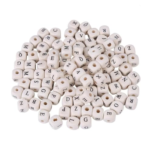 Angoily 100 Stück Holzperlen Quadratisch Buchstabenperlen zum Auffädeln für Schmuckherstellung DIY Armbänder Halsketten Basteln Natürliches Holz Zubehör Angoily 100 Stück Holzperlen Quadratisch Buchstabenperlen zum Auffädeln für Schmuckherstellung DIY Armbänder Halsketten Basteln Natürliches Holz Zubehör von Angoily