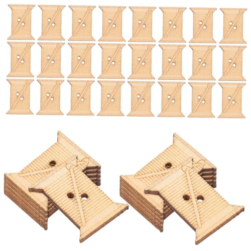Angoily 100 Stück Holzwickelbrett Stickerei Wickler Fadenwickelbretter Spule Lagerung Von Wickelbrettern Zahnseide-aufwickelbrett Stickgarn-organizer-board Nähen Blau Stickfaden Beige von Angoily