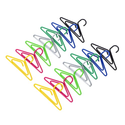 Angoily 100 Stück Kleine Bunte Büroklammern Kreative Mini hängerform Metallklammern Süße Papierklemmen für Büro Schule Dokumentenorganisation und Notizmanagement Angoily 100 Stück Kleine Bunte Büroklammern Kreative Mini hängerform Metallklammern Süße Papierklemmen für Büro Schule Dokumentenorganisation und Notizmanagement von Angoily